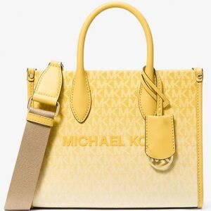Michael Kors Mirella Small Ombré Signature Logo Crossbody
Bag Daisy Yellow